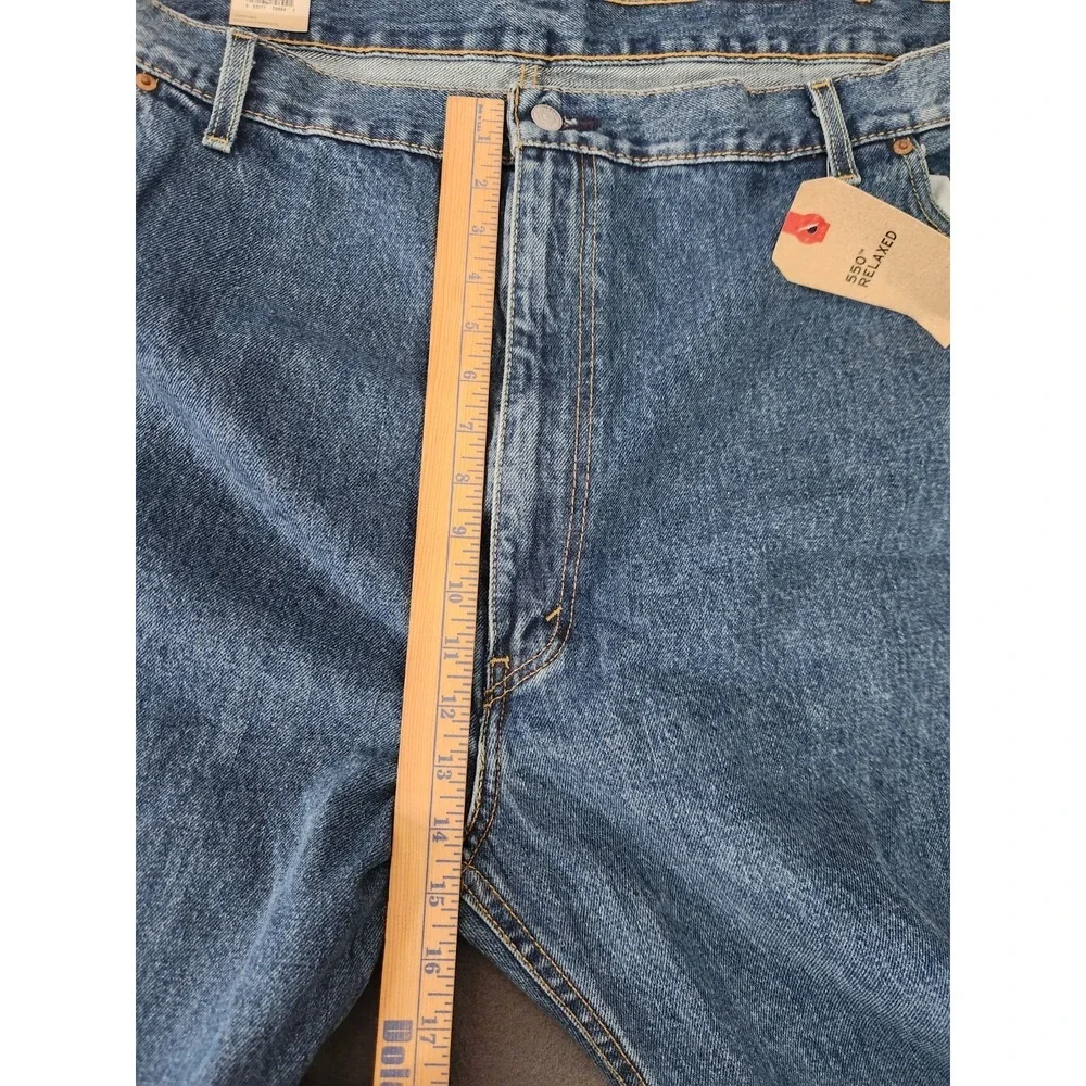 Levis 550 Jeans Mens 56x30 Blue Relaxed Fit Tapered Leg Big Tall Denim Pants NEW